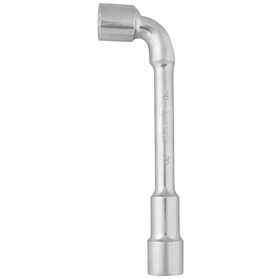 Clé à pipe débouchée 20mm 6/12 pans chrome vanadium - INVENTIV