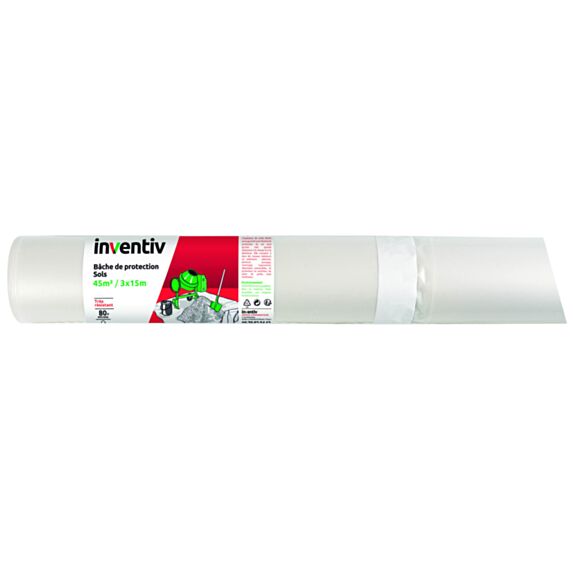 Bâche de protection 3x15m 80µm - INVENTIV
