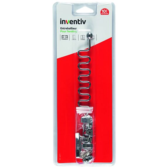Entrebâilleur de fenêtre chrome, Cadenassable - INVENTIV