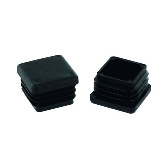Set de 4 patins rentrants 22 x 22 mm plastique noir - INVENTIV