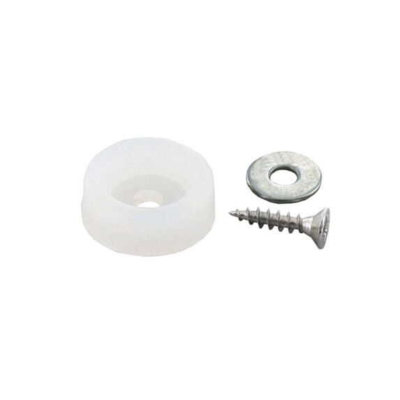 Set de 8 patins à visser Ø17 mm plastique transparent - INVENTIV