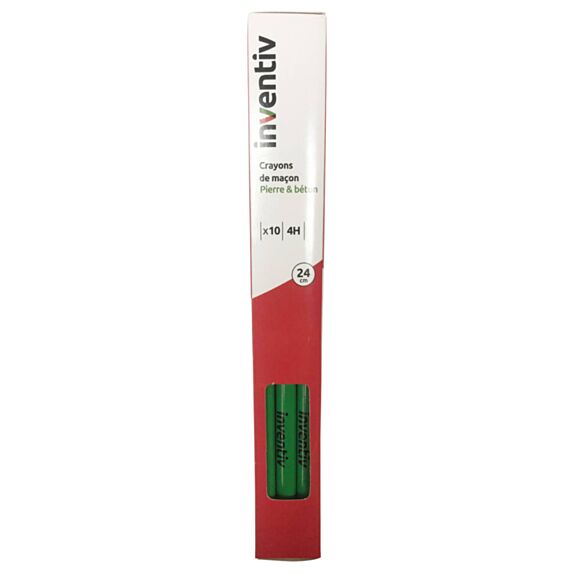 10 crayons de maçon ovales 24 cm - INVENTIV