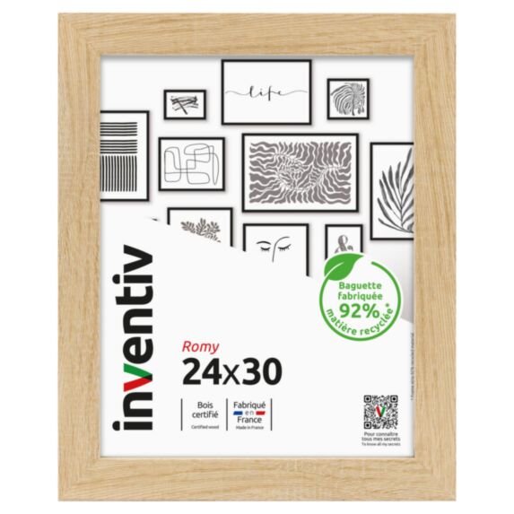 Cadre photo Romy 24 x 30 cm bois - INVENTIV