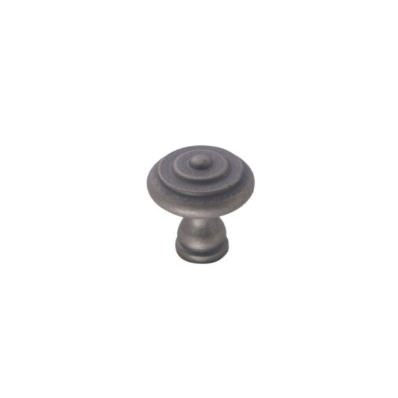 Bouton meuble Style Acier Etain ø35mm h36mm - B BEAUTY
