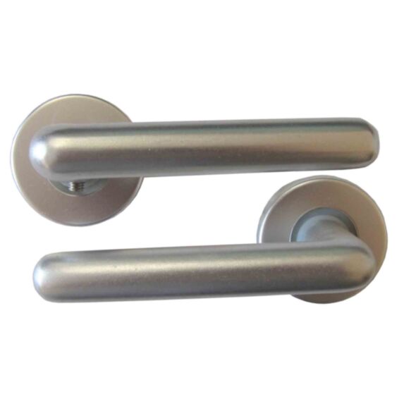 Poignées de porte sur rosace Thonon alu argent - B BEAUTY