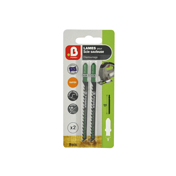Lame T bois chantournage 5x50mm x2 - B POWER