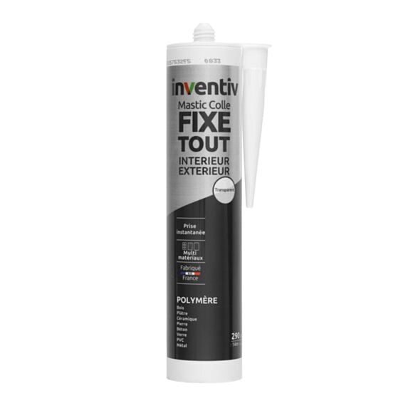 Mastic de Fixation Polymère Intérieur/Extérieur Cartouche 290ml - INVENTIV