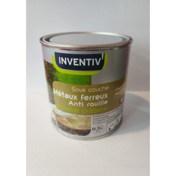 Sous-couche métaux ferreux anti rouille 0,5 L - INVENTIV