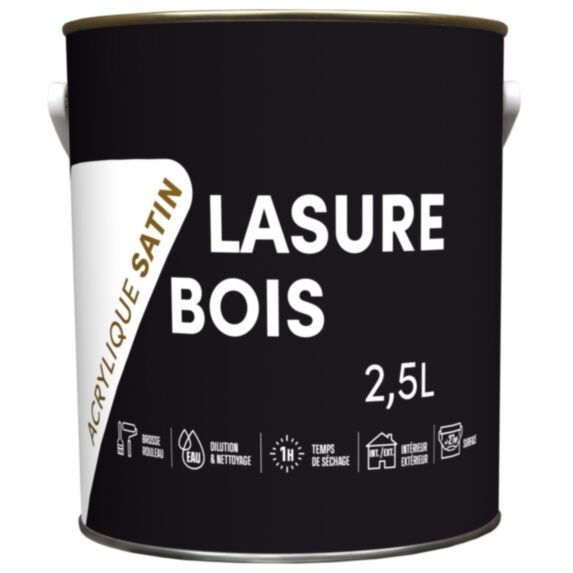 Lasure TDP acrylique chêne clair satin 2,5 L - RECA