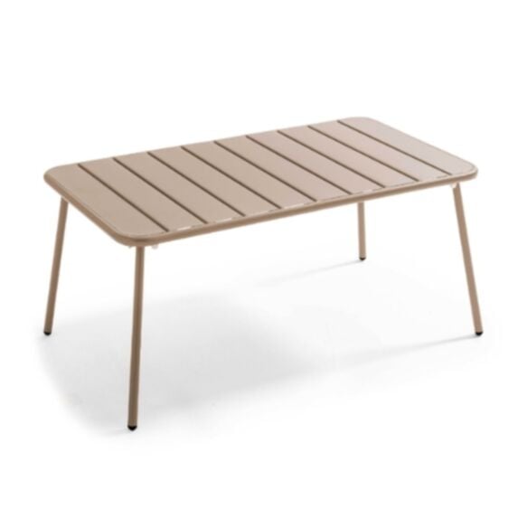 Table basse Palavas latte taupe 90x50x40cm rectangulaire - OVIALA