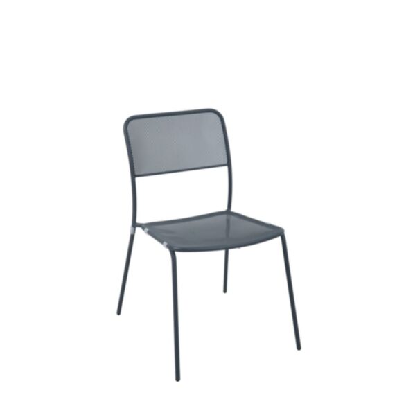 Chaise Guethary acier gris anthracite - OVIALA