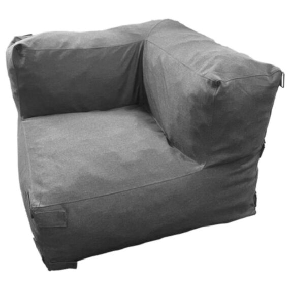 Fauteuil d'angle Mixi gris tissu olefin - OVIALA