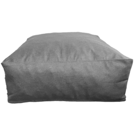 Pouf Mixi tissu Olefin gris - OVIALA