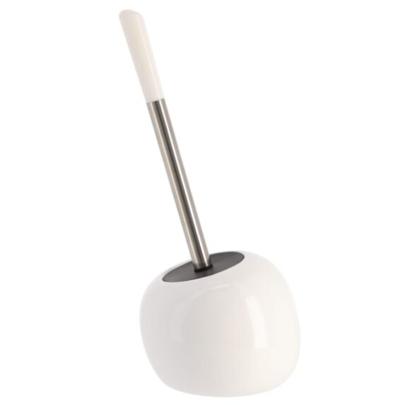Brosse WC Grès Forme boule 14cm Blanc - TENDANCE