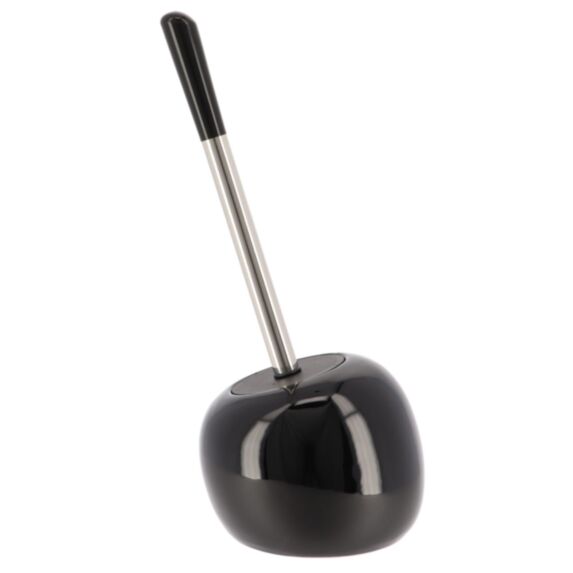 Brosse WC Grès Forme boule 14cm Noir - TENDANCE
