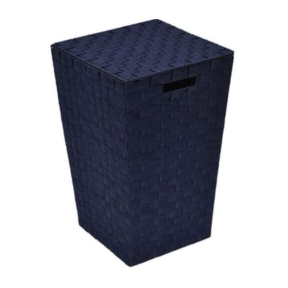 Panier à linge polyester evasé bleu marine - TENDANCE