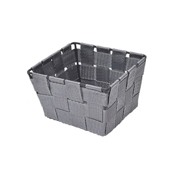 Panier polyester rectangle gris - TENDANCE