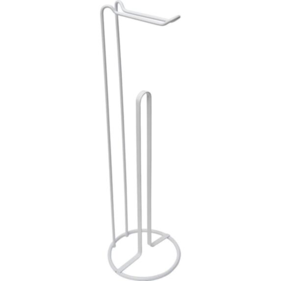 Dérouleur papier WC avec réserve métal blanc H54 cm - TENDANCE