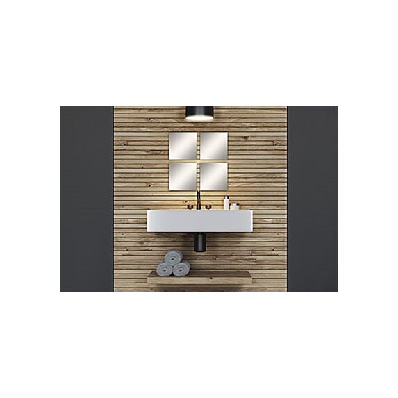 Set de 4 miroirs carrés 20 x 20 cm 2 mm modèle moyen - uni