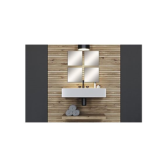 Set de 4 miroirs carrés 30 x 30 cm 2 mm modèle moyen - uni