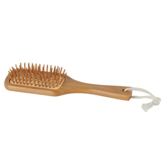Brosse à cheveux plateforme carré en bambou - TENDANCE