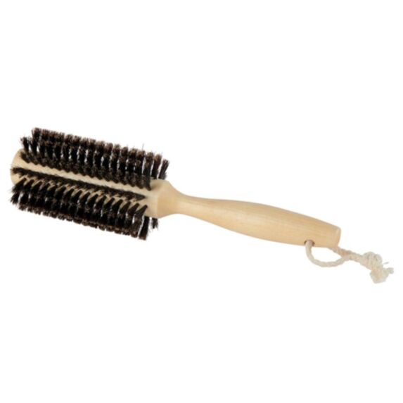 Brosse à cheveux ronde en bois - TENDANCE
