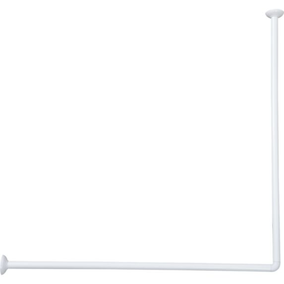 Barre de douche d'angle alu Blanc 90x90cm - TENDANCE