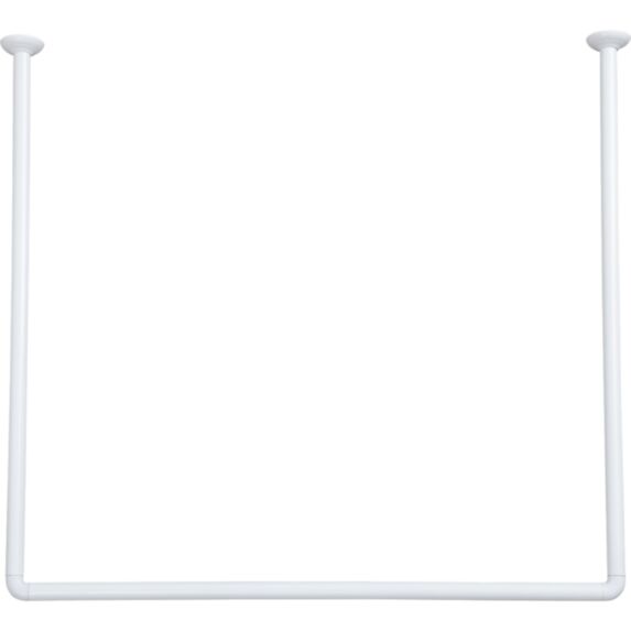 Barre d'angle alu Blanc 80x80x80cm - TENDANCE