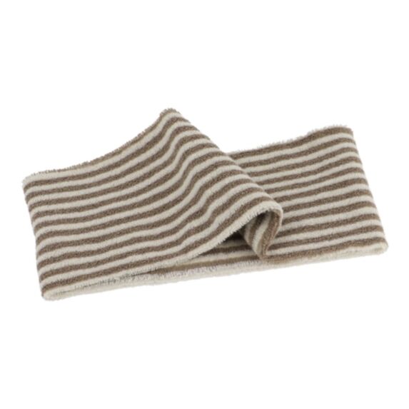 Bandeau élastique pour cheveux coton polyester naturel/taupe 25,5x10,5cm - TENDANCE