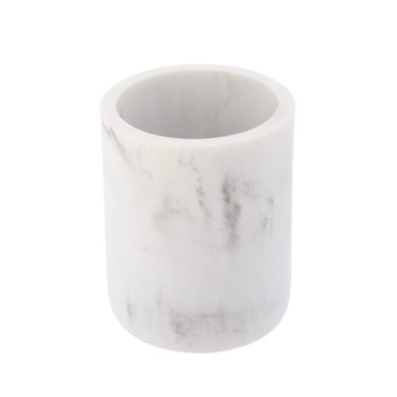 Gobelet polyrésine effet marbre 210ml blanc - TENDANCE