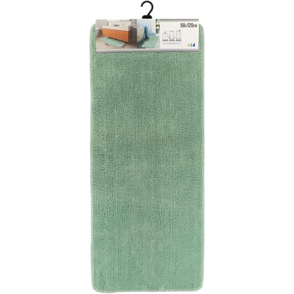 Tapis microfibre double vasque 50 x 120 cm vert amande - TENDANCE