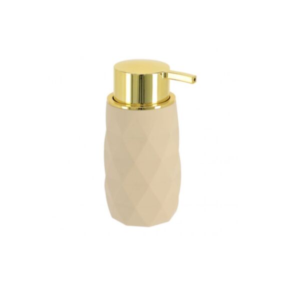 Distributeur à savon ABS/caoutchou 210 mL beige - TENDANCE