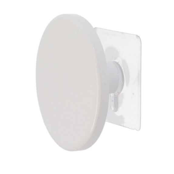 Patère sticker en bambou Ø8,5 cm blanc - TENDANCE