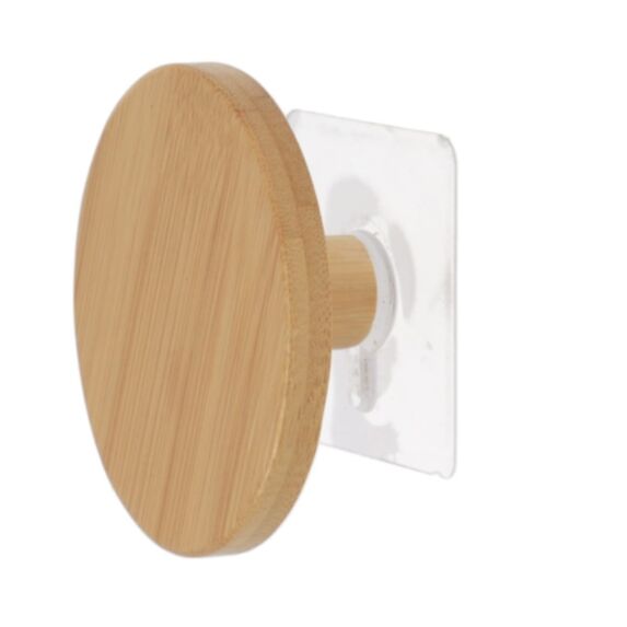 Patère sticker en bambou Ø8,5 cm