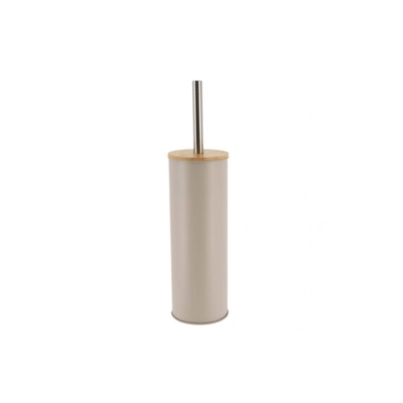 Brosse WC métal bambou/taupe - TENDANCE