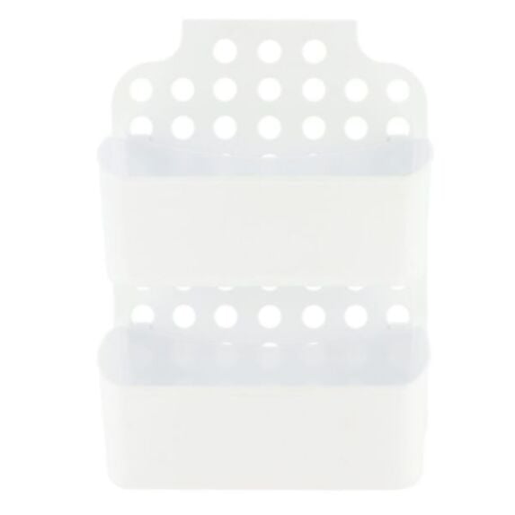 Serviteur 2 paniers pour paroi de douche blanc - TENDANCE