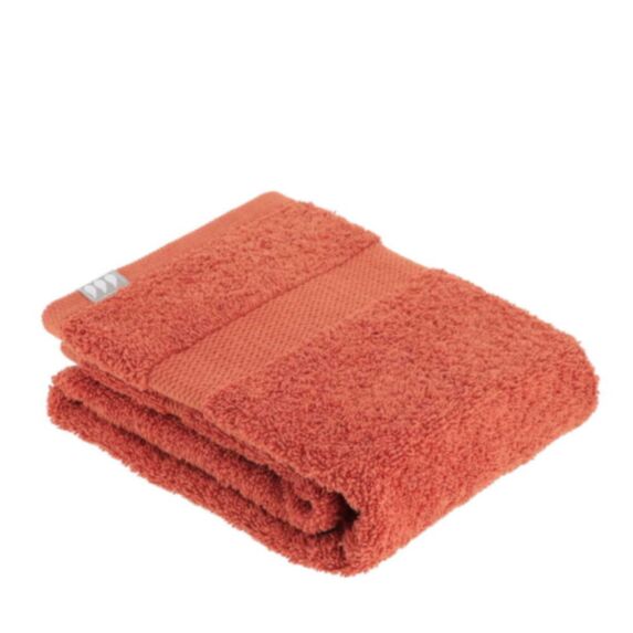 Serviette de bain 50x90cm 100% coton terracotta - TENDANCE