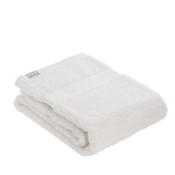 Serviette de bain 50x90cm 100% coton blanc - TENDANCE