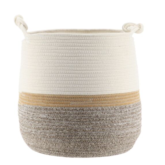 Panier à linge Naturel Marron 33x37cm - TENDANCE