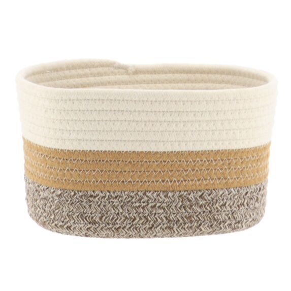Corbeille 23x15x13,5cm naturel/marron - TENDANCE