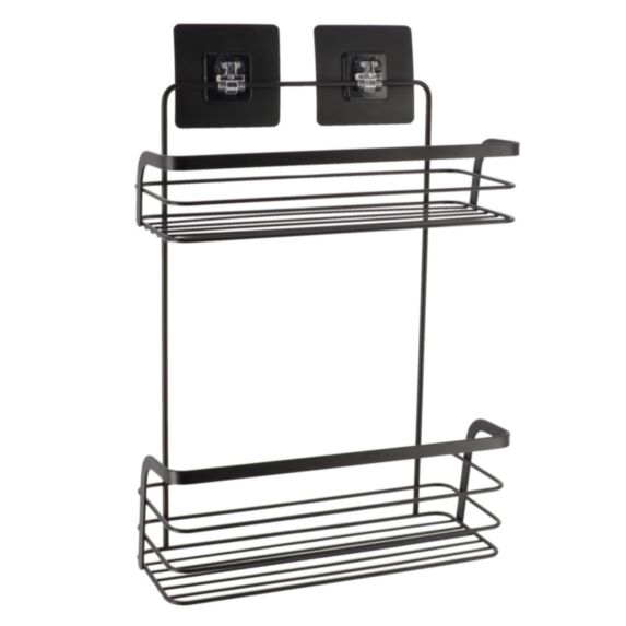 Serviteur 2 niveaux métal peint noir mat 11cm - TENDANCE