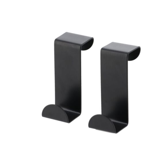 Patères 2 petites acier inoxydable noir 4,5cm - TENDANCE