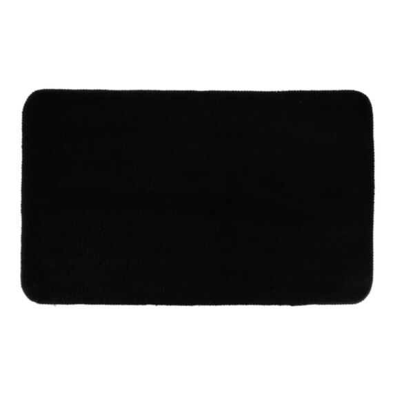 Tapis microfibre doux dessous latex 45x75cm noir - TENDANCE