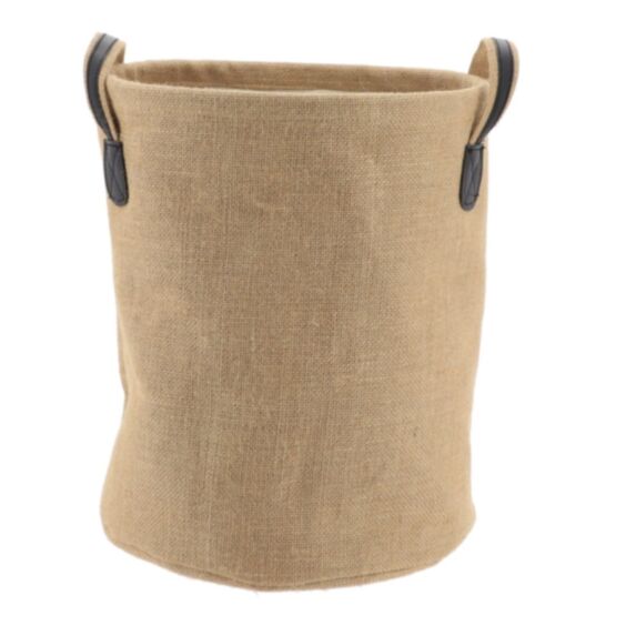 Petit panier à linge rond jute 32 x 38 cm - TENDANCE
