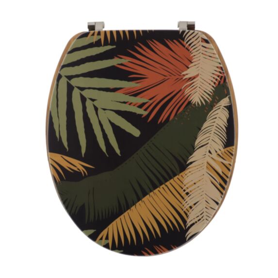 Abattant WC Exotic Garden MDF Assise façon bambou 46cm Motif - TENDANCE