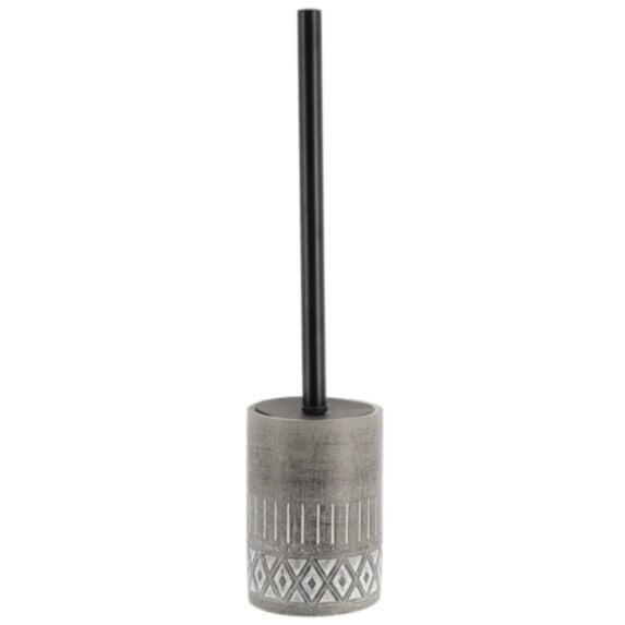 Brosse WC ciment Ø9,2x36cm gris - TENDANCE