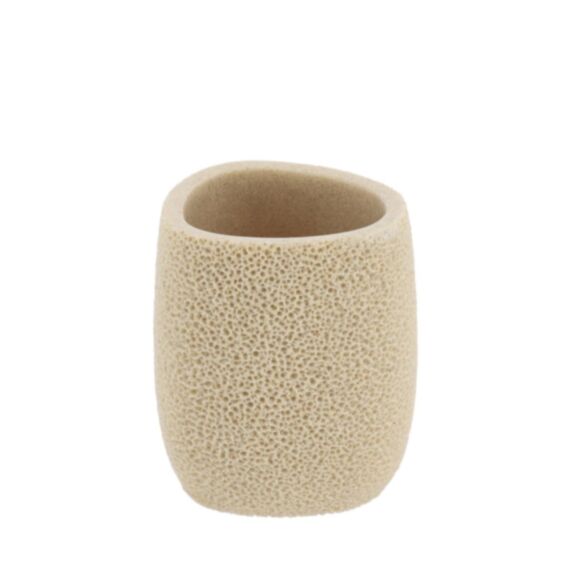 Gobelet polyrésine effet éponge de mer 220ml naturel - TENDANCE