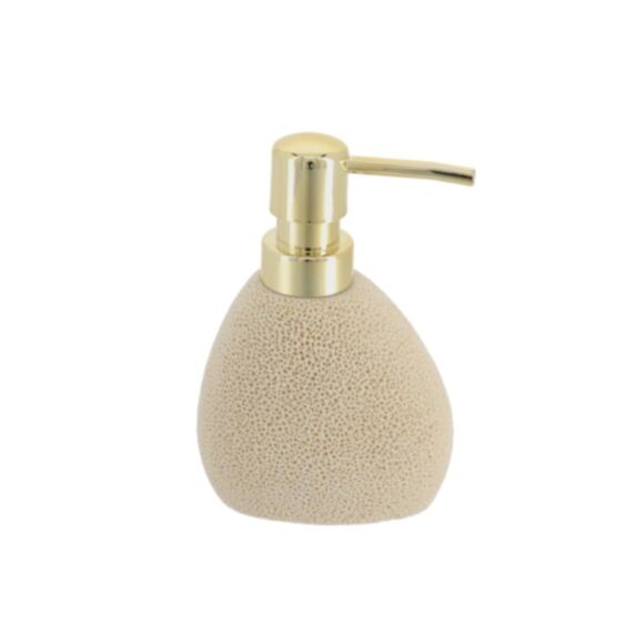 Distributeur à savon polyrésine effet éponge de mer 200ml naturel - TENDANCE