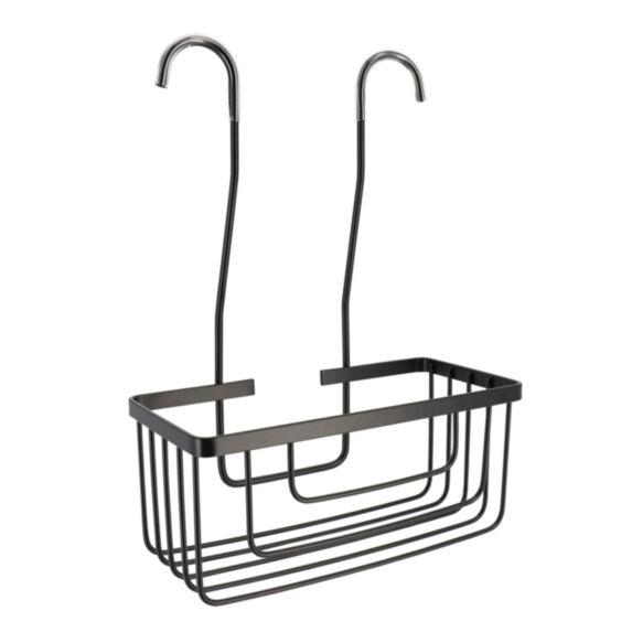 Serviteur de douche acier inoxydable noir 12,6cm - TENDANCE