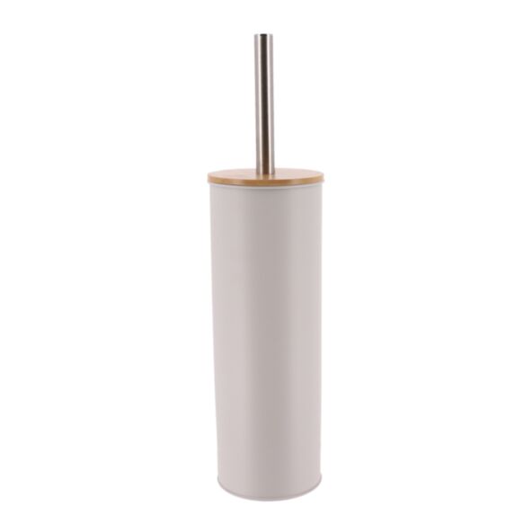 Brosse WC Métal Bambou Gris clair 9,6cm - TENDANCE